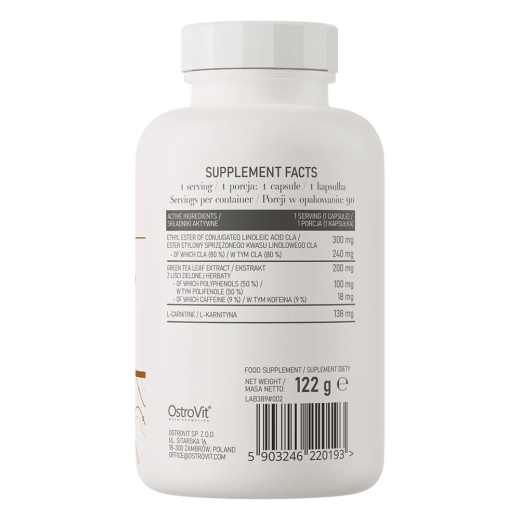 CLA + GREEN TEA + L-CARNITINE 90caps