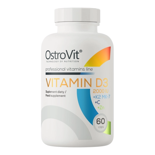 VITAMIN D3+K2+C+Zn 60caps