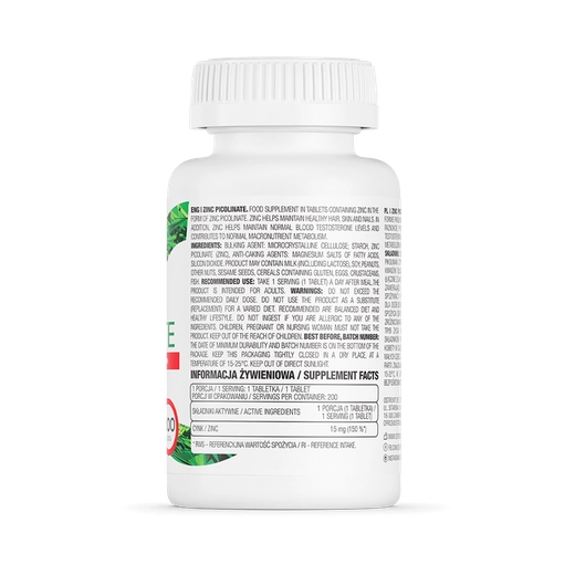 ZINC PICOLINATE 200tabs